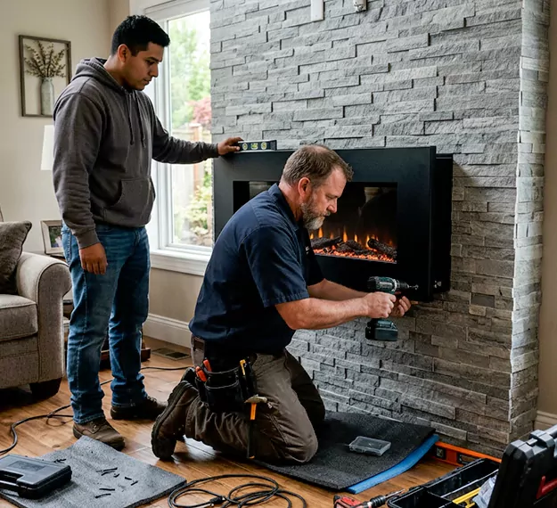 Certified Floating Fireplace Installation Company: Your Local Floating Mantel Installer in Schertz, TX