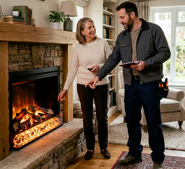 Why Schertz Homeowners Choose Our Electric Fireplace Embers Team?
