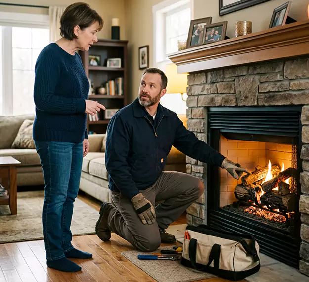 Why Schertz Homeowners Choose Our Gas Fireplace Logs Team?