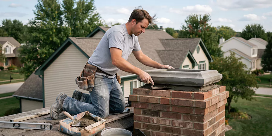 Stone Chimney Crown Installation Schertz
