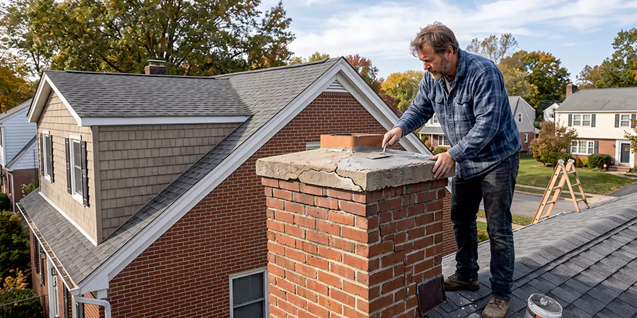 Brick Chimney Crown Repair Schertz