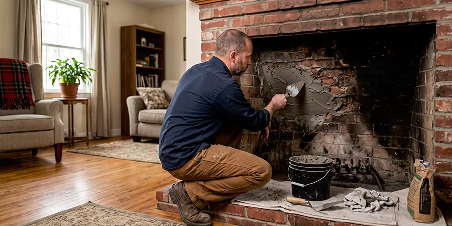 Modern Fireplace Refacing Schertz